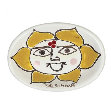 Ashtray Folk sun de simone pottery PC280FK-3 Ashtray Folk sun de simone pottery PC280FK-3